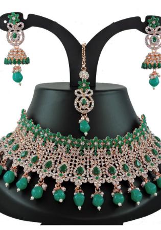 Picture of Fascinating Sea Green Necklace Set