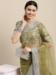 Picture of Well Formed Organza Dark Khaki Saree