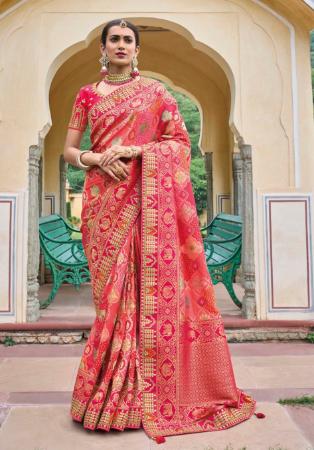 Picture of Shapely Synthetic Light Coral Saree