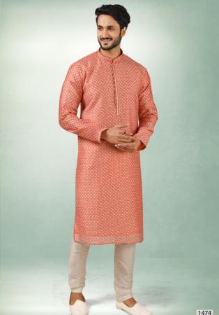 Picture of Excellent Silk Pale Violet Red Kurtas