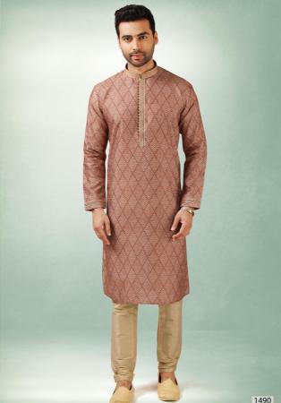 Picture of Comely Silk Rosy Brown Kurtas