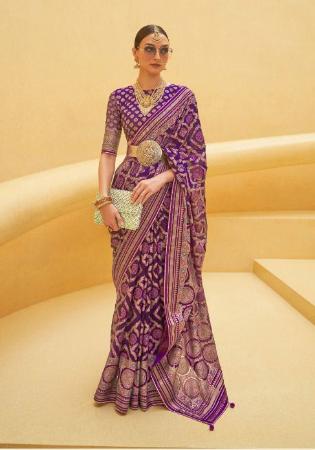 Picture of Fascinating Brasso & Organza Rosy Brown Saree