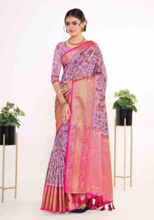 Picture of Magnificent Synthetic Plum Saree