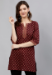 Picture of Shapely Cotton Maroon Kurtis & Tunic