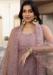 Picture of Pretty Net Rosy Brown Straight Cut Salwar Kameez