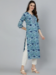 Picture of Shapely Cotton Cadet Blue Kurtis & Tunic