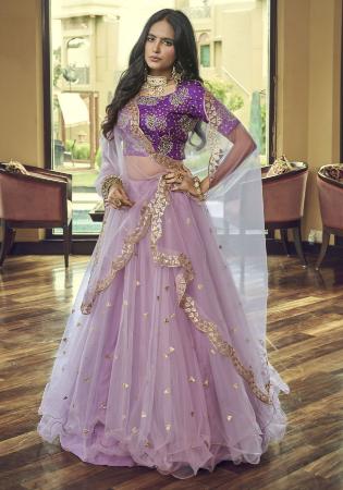 Picture of Gorgeous Silk Violet Lehenga Choli
