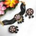 Picture of Fine Georgette Black Necklace Set