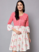 Picture of Shapely Cotton Light Coral & Off White Western Dress
