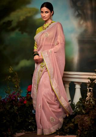 Picture of Alluring Georgette Rosy Brown Saree