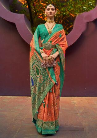 Picture of Shapely Brasso Tomato Saree