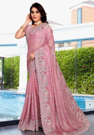Picture of Beauteous Silk Rosy Brown Saree