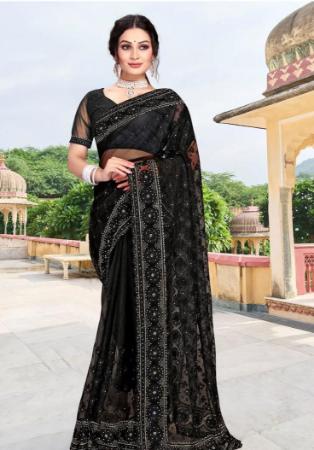 Picture of Elegant Net Black Saree