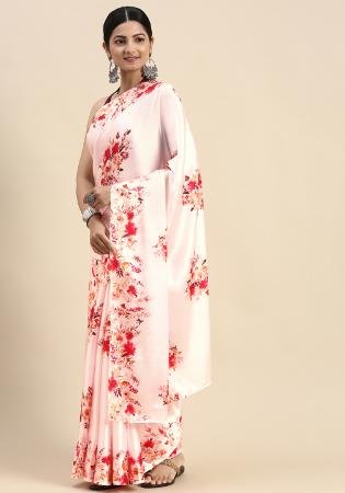 Picture of Lovely Silk Misty Rose Saree