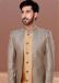 Picture of Delightful Satin & Silk Burly Wood & Grey Indo Western