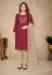 Picture of Shapely Cotton Maroon Straight Cut Salwar Kameez