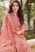 Picture of Synthetic Dark Salmon Straight Cut Salwar Kameez