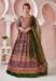 Picture of Fascinating Silk Dark Olive Green Readymade Gown