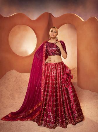 Picture of Appealing Synthetic Maroon Lehenga Choli