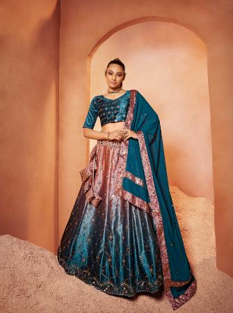 Picture of Fascinating Synthetic Midnight Blue Lehenga Choli