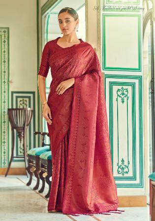 Picture of Admirable Silk Indian Red Saree