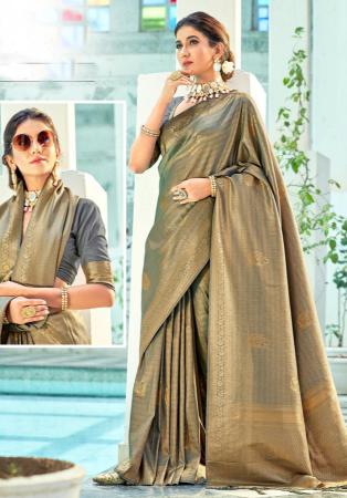 Picture of Lovely Silk Grey Saree