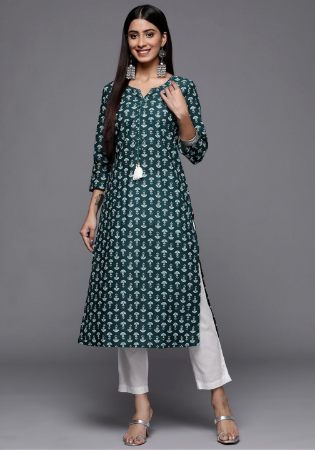 Picture of Superb Cotton & Silk Slate Grey Kurtis And Tunic