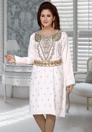 Picture of Ideal Georgette White Arabian Kaftans