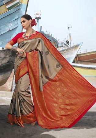 Picture of Bewitching Silk Grey Saree