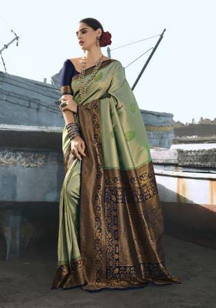 Picture of Ideal Silk Dark Khaki Saree