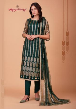 Picture of Sightly Net Midnight Blue Straight Cut Salwar Kameez