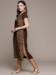 Picture of Comely Crepe Dark Olive Green Kurtis & Tunic