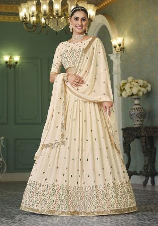 Picture of Bewitching Georgette Tan Lehenga Choli