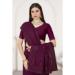 Picture of Enticing Georgette Saddle Brown Saree