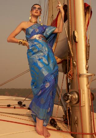 Picture of Alluring Satin Light Sea Green Saree