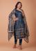 Picture of Comely Net Midnight Blue Straight Cut Salwar Kameez