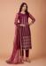 Picture of Comely Net Maroon Straight Cut Salwar Kameez