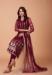 Picture of Comely Net Maroon Straight Cut Salwar Kameez