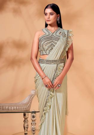 Picture of Classy Chiffon Rosy Brown Saree