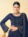 Picture of Delightful Net Midnight Blue Anarkali Salwar Kameez