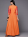 Picture of Radiant Cotton & Crepe Coral Readymade Gown