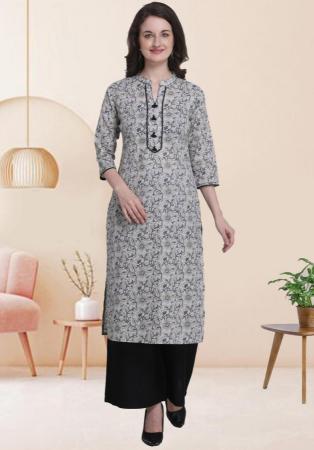 Picture of Comely Cotton Slate Grey Kurtis & Tunic