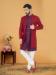 Picture of Resplendent Georgette & Silk Brown Indo Western