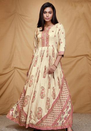 Picture of Alluring Silk Off White Readymade Gown