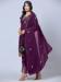 Picture of Fine Georgette Purple Straight Cut Salwar Kameez
