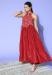 Picture of Sightly Crepe & Georgette Maroon Readymade Gown