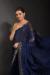 Picture of Fascinating Georgette Navy Blue Saree