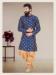 Picture of Statuesque Silk Blue Indo Western