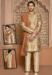 Picture of Bewitching Silk Pale Golden Rod Sherwani