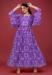 Picture of Georgette & Silk Dark Orchid Readymade Gown